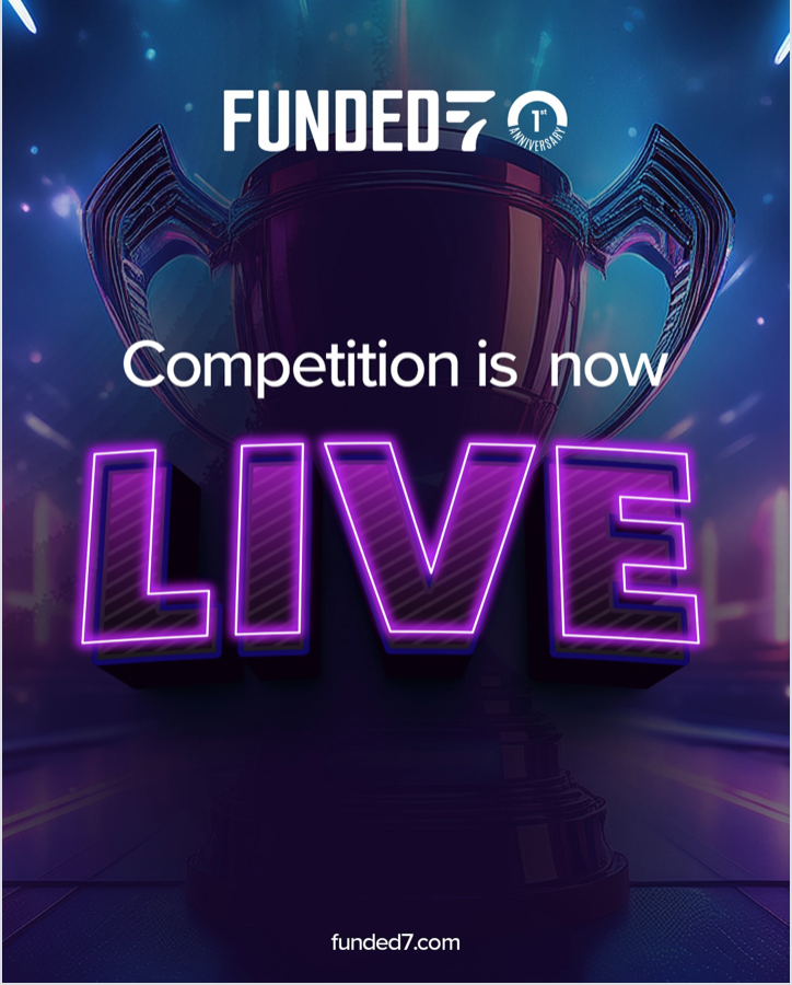 Join the Funded7 trading competition for a chance to win a $250K funded account, cash prizes, and profit-sharing rewards.