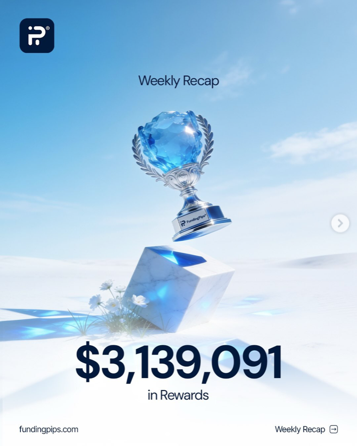 FundingPips weekly rewards surpassed $3.1 million last week as gold dominated trading activity and daily rewards expanded.