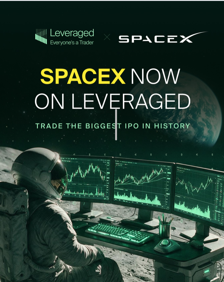 Leveraged launches SpaceX IPO trading on MT5 and cTrader, giving funded traders access to SPCX.US and expanded stock exposure.