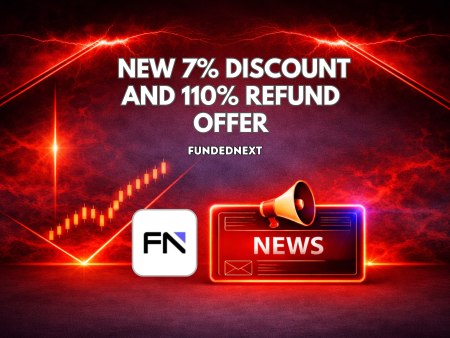 FundedNext 7% Discount and 110% Refund Offer