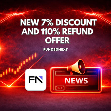 FundedNext 7% Discount and 110% Refund Offer