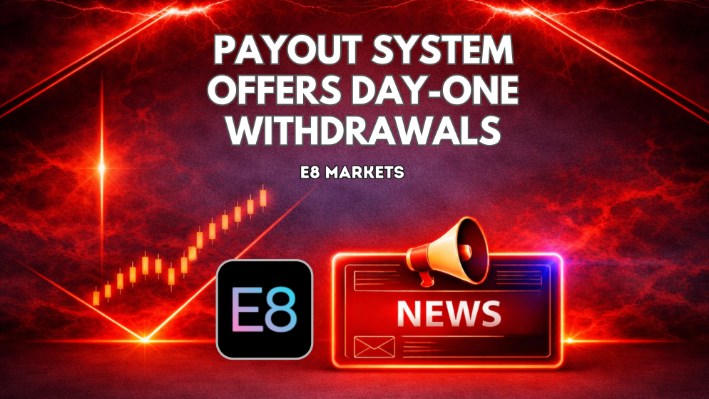 E8 Markets Payout System Offers Day-One Withdrawals