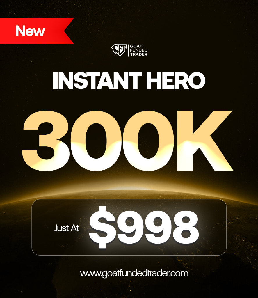Goat Funded Trader has expanded its Instant HERO funding range with $300,000 and $400,000 account sizes, 