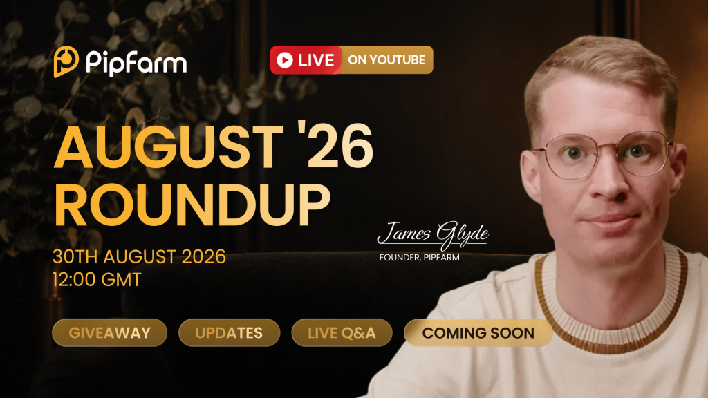 PipFarm August roundup covers its new one-stage challenge, product updates, giveaways and a 63% discount for traders.