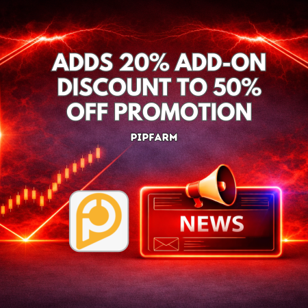 PipFarm Adds 20% Add-On Discount to 50% Off Promotion