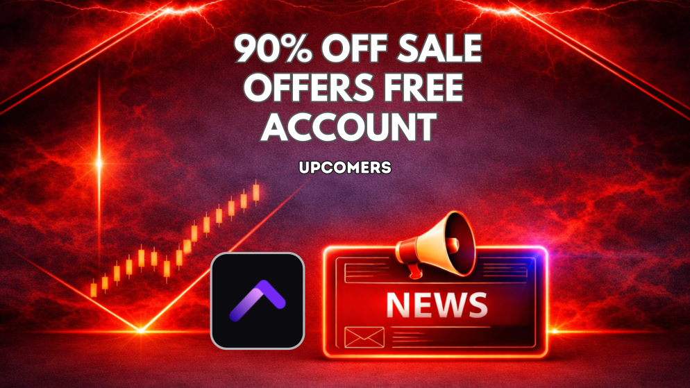 Upcomers 90% Off Sale Offers Free Account for Traders