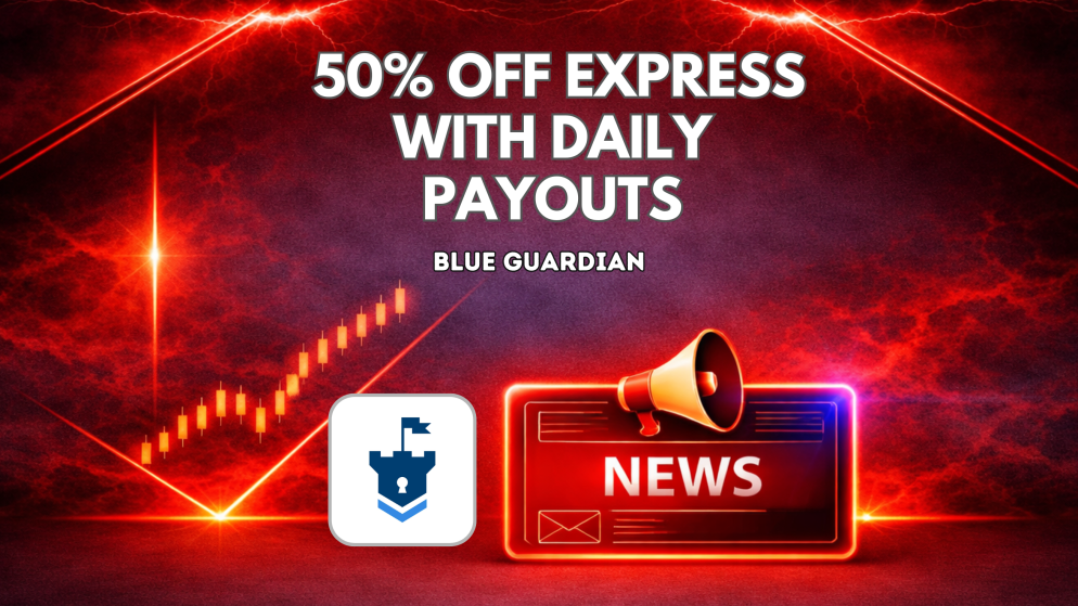 Blue Guardian 50% Off Express With Daily Payouts