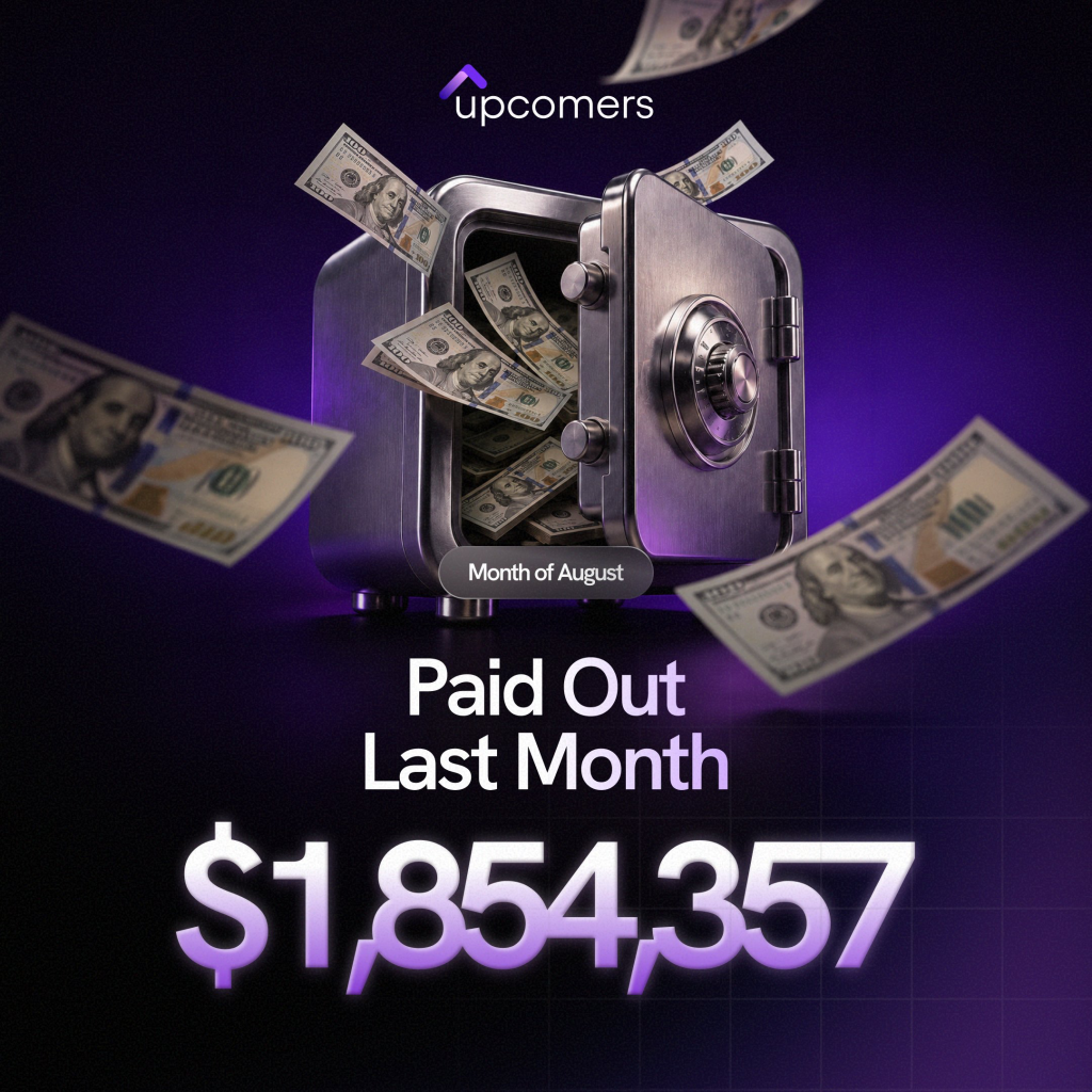 Upcomers paid $1.85M to traders in August, nearing $2M and highlighting how payout systems can shape trader retention.