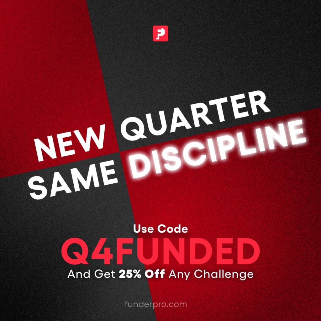 FunderPro launches a 25% off challenge offer for Q4, giving traders a lower-cost entry with code Q4FUNDED.