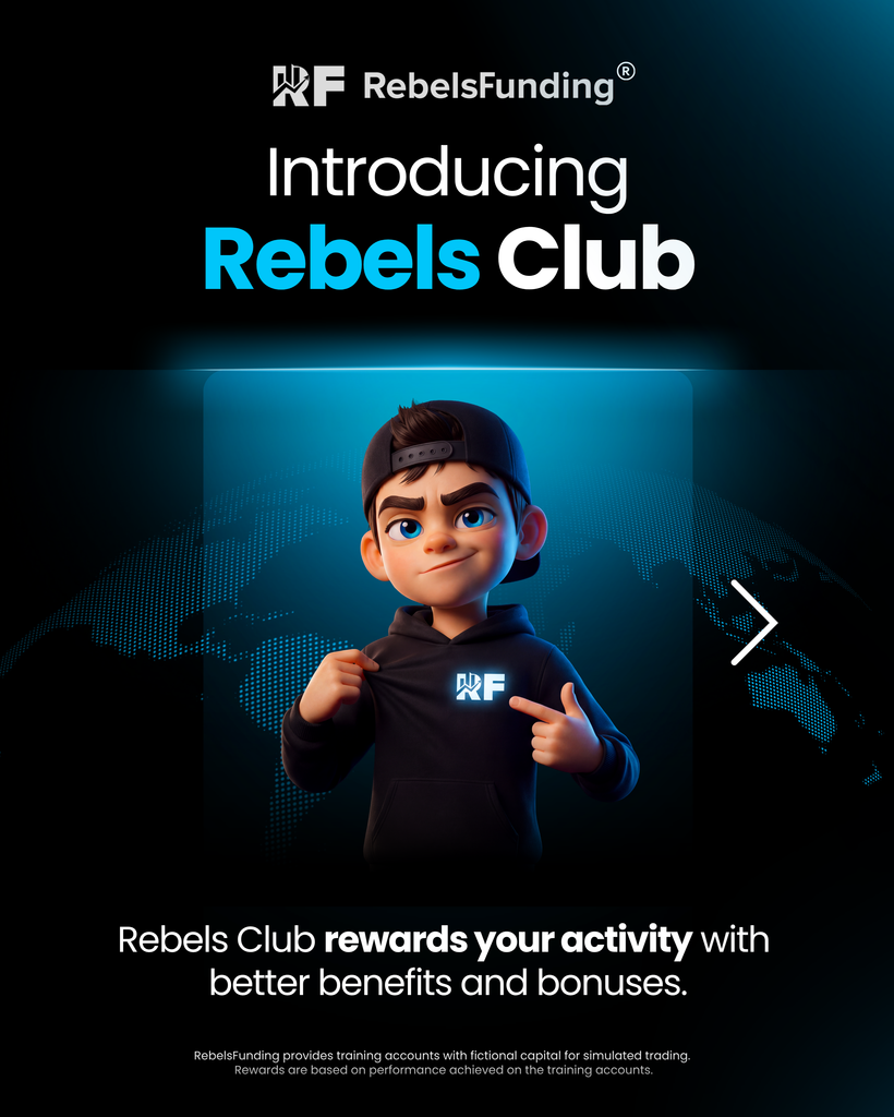 RebelsFunding Rebels Club gives traders up to 10% automatic discounts and up to 10% extra Credits based on 12-month purchases.