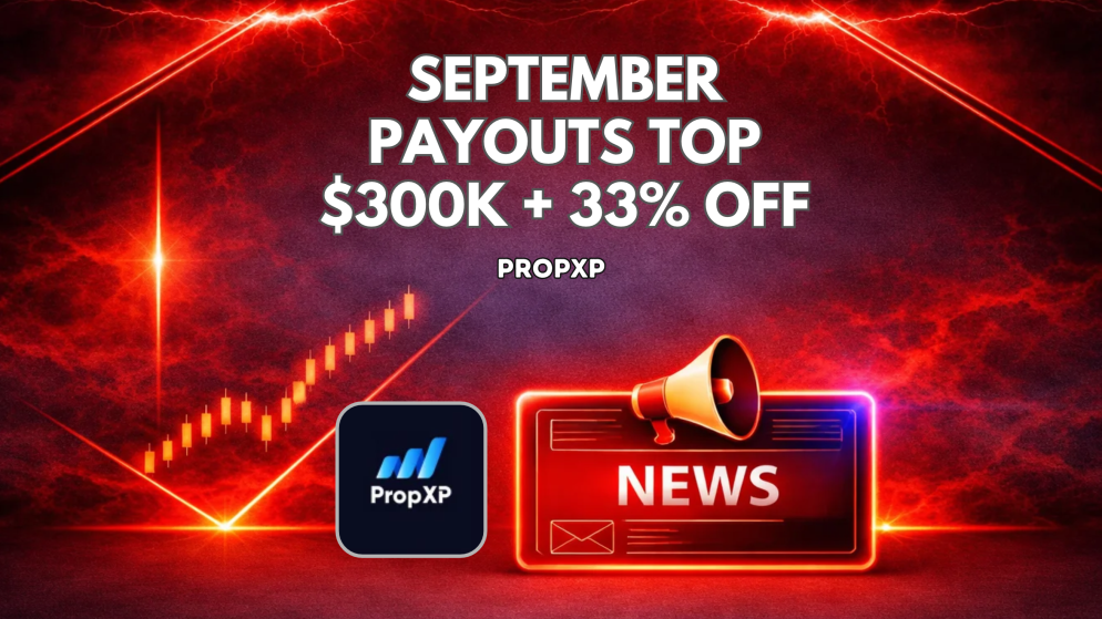 PropXP September Payouts Top $300K, Plus 33% Off