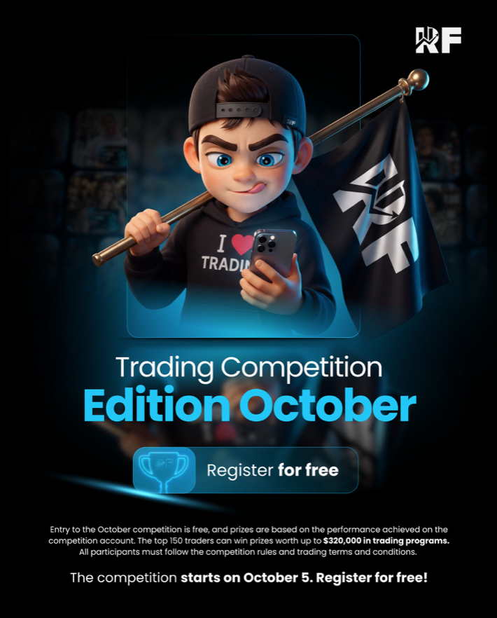 RebelsFunding launches its October trading competition on October 5, offering free entry and up to $320,000 in trading programs.