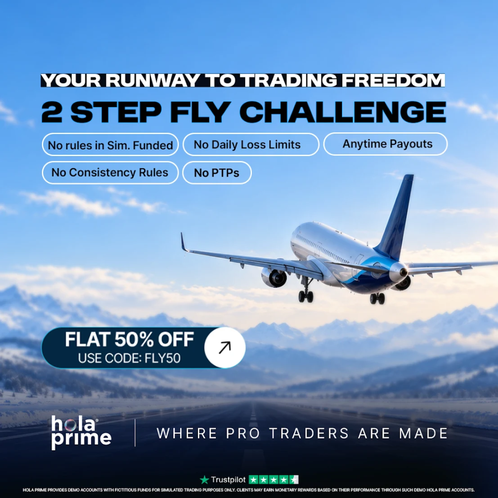 Hola Prime launches its 2-Step Fly challenge with 50% off, no daily loss limits and anytime payouts under a 5% MLL.
